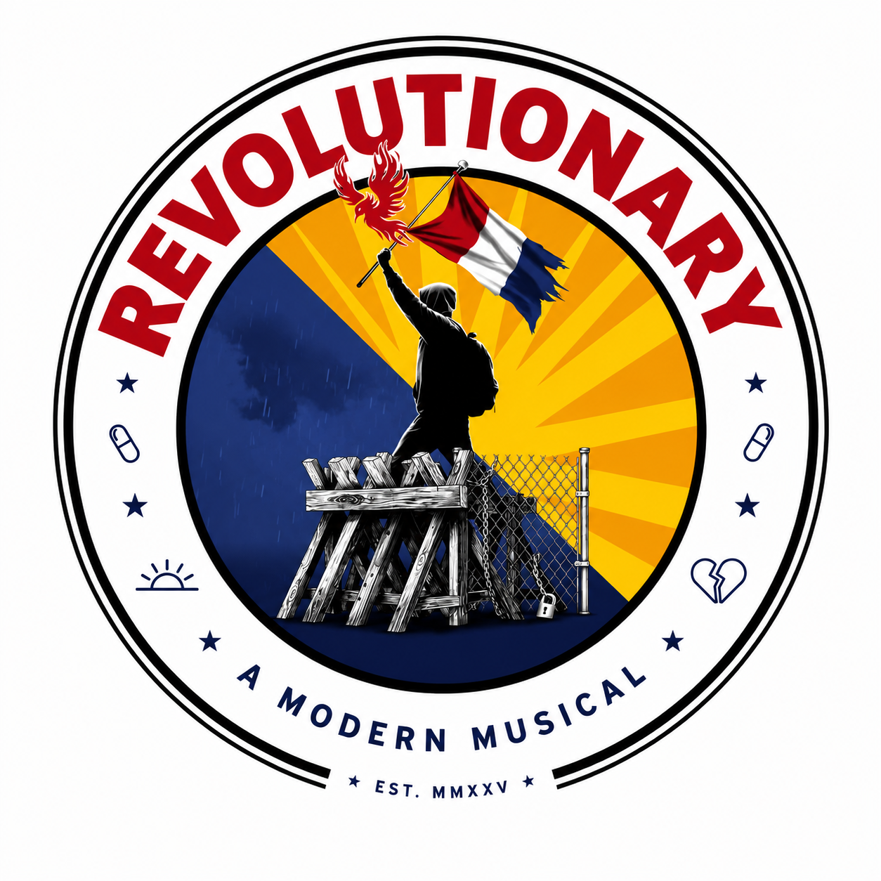 Revolutionary: A Modern Musical seal — Est. MMXXV